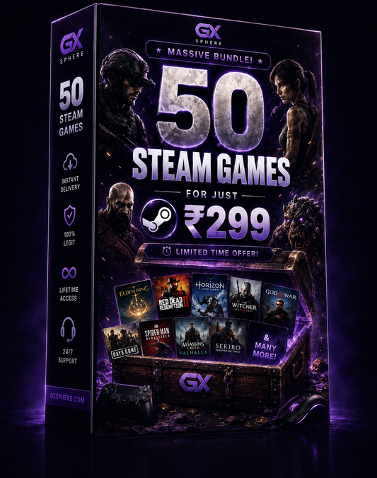 GameX Sphere 50 AAA Steam Games Bundle