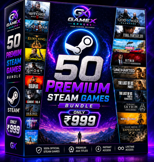 GameX Sphere 50 Premium Steam Games Mega Bundle